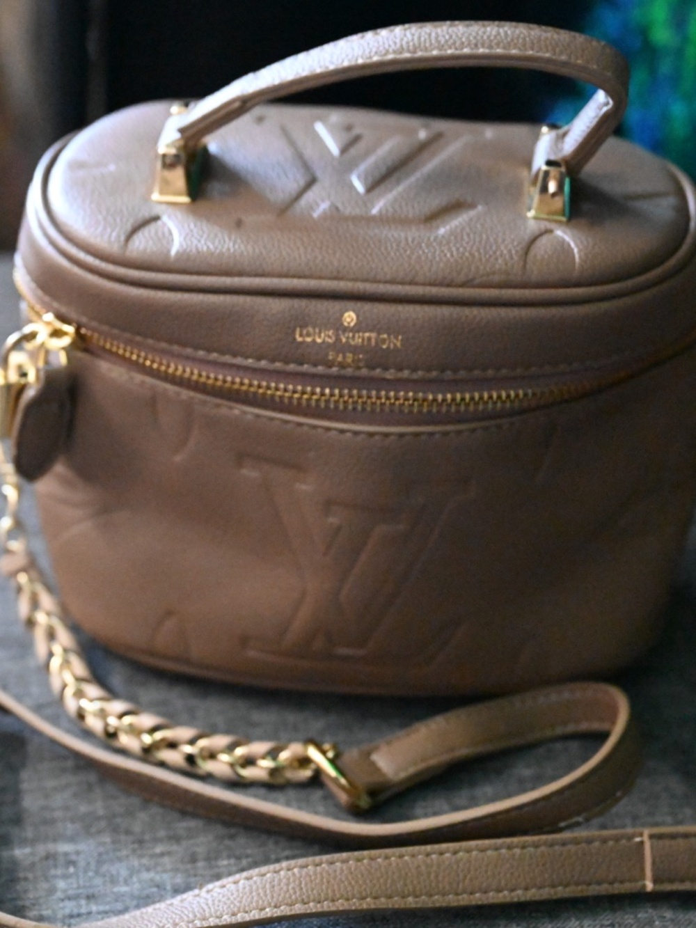 Louis Vuitton Nice Nano / Vanity Style Monogram Empreinte Leather Crossbody Bag